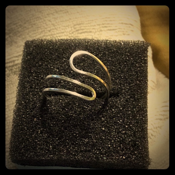 Jewelry - Abstract .925 SS Open Band Ring-OS